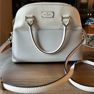 Kate Spade Grove Street Carli Purse / Bag in White & Gray